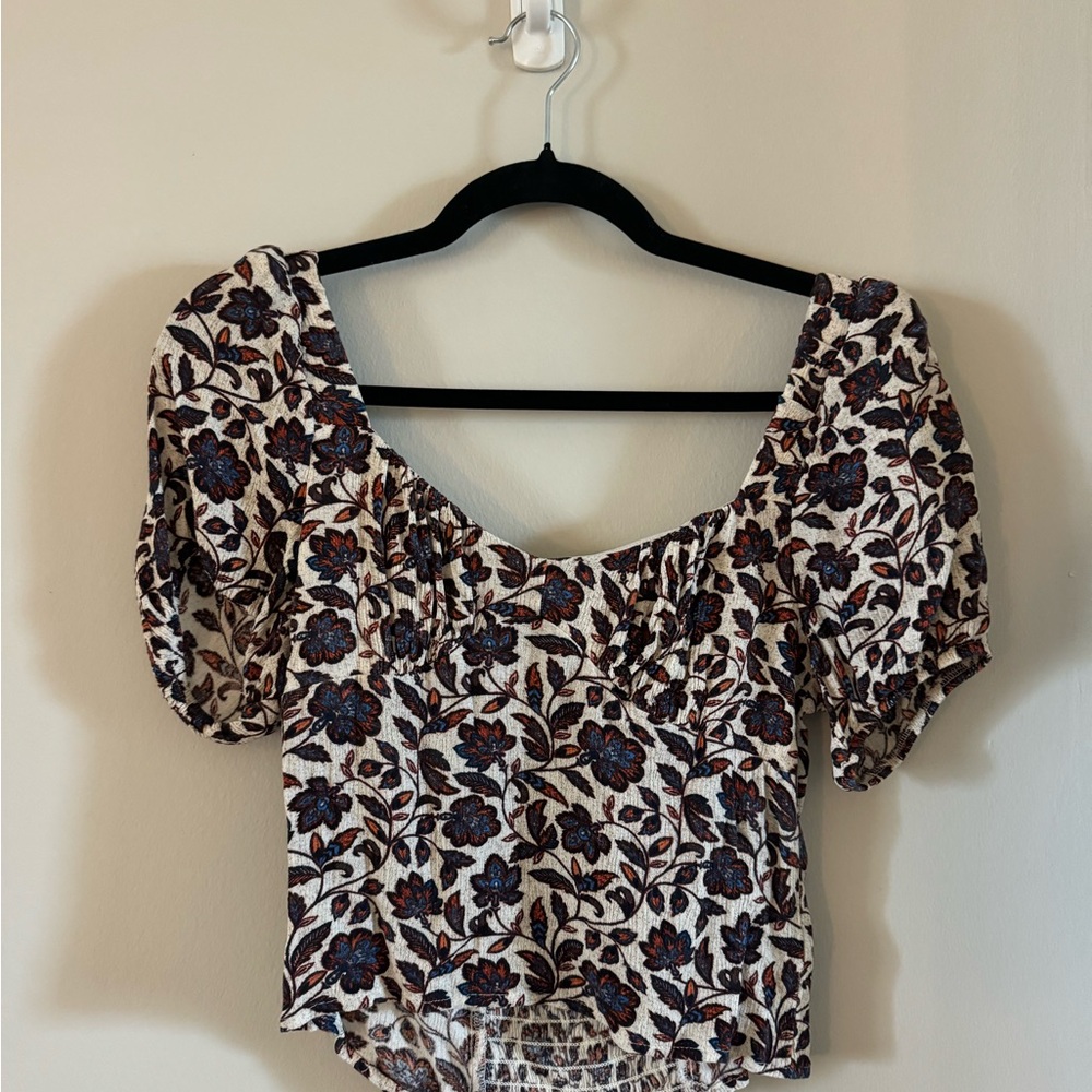 Floral Puff Sleeve Top